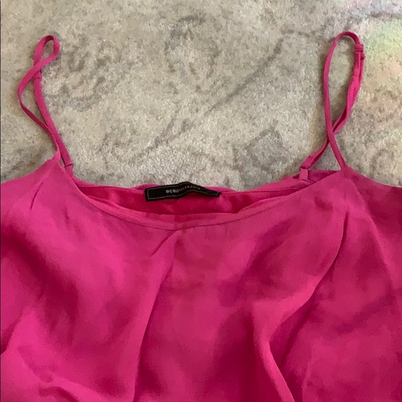 BCBG chiffon pink double layer flowy size M - Picture 2 of 5
